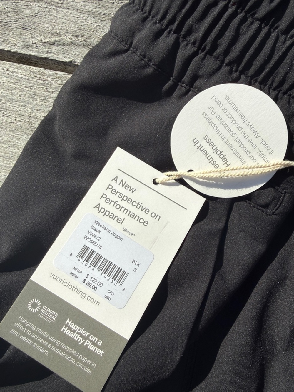 Vuori Weekend Jogger Pants black size small Women's nwt - Picture 4 of 5